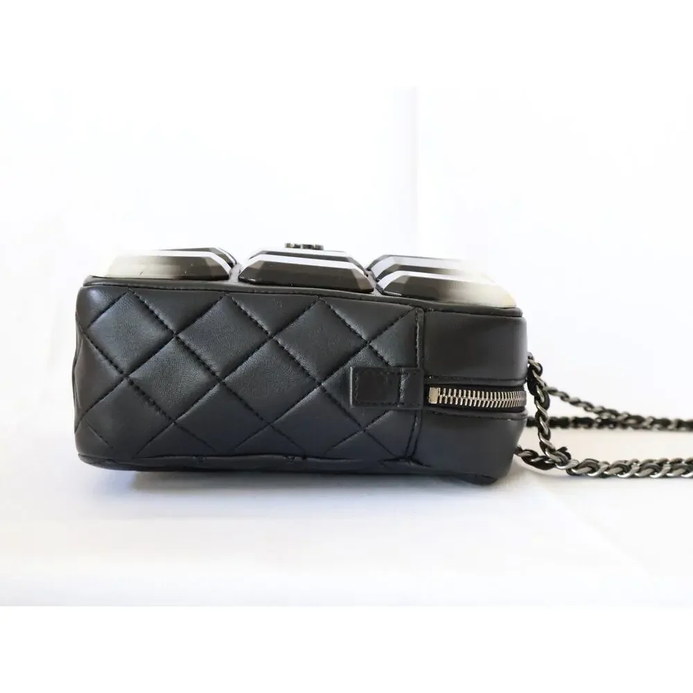 Chanel Art Camera Bag 14S Rare 2014 Ombre Plexiglass Leather Pop CC Authentic